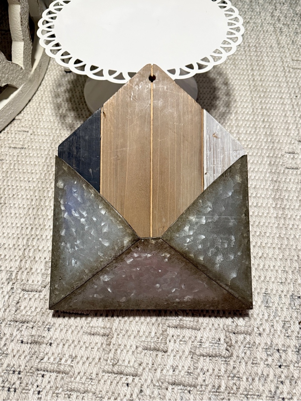 Farmhouse Galvanized Metal Envelope Wall Pocket